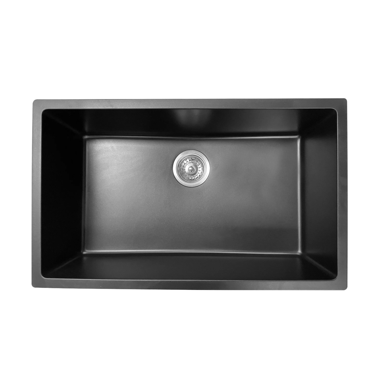 27” Black Quartz Kitchen Sink with Accessories
